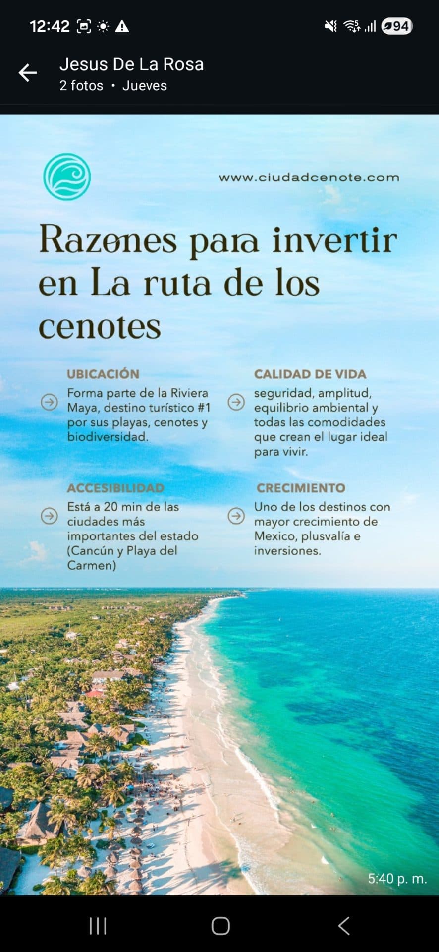 Venta de terreno residencial en riviera maya