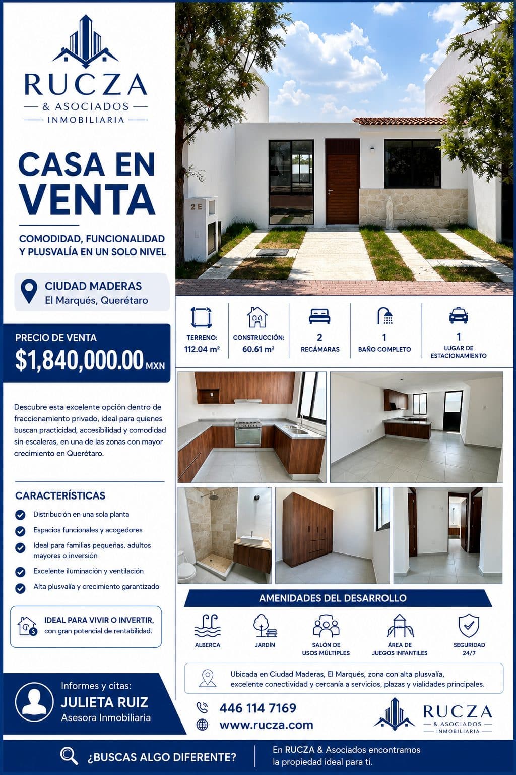 CASA DE UNA SOLA PLANTA EN VENTA | CIUDAD MADERAS QUERÉTARO